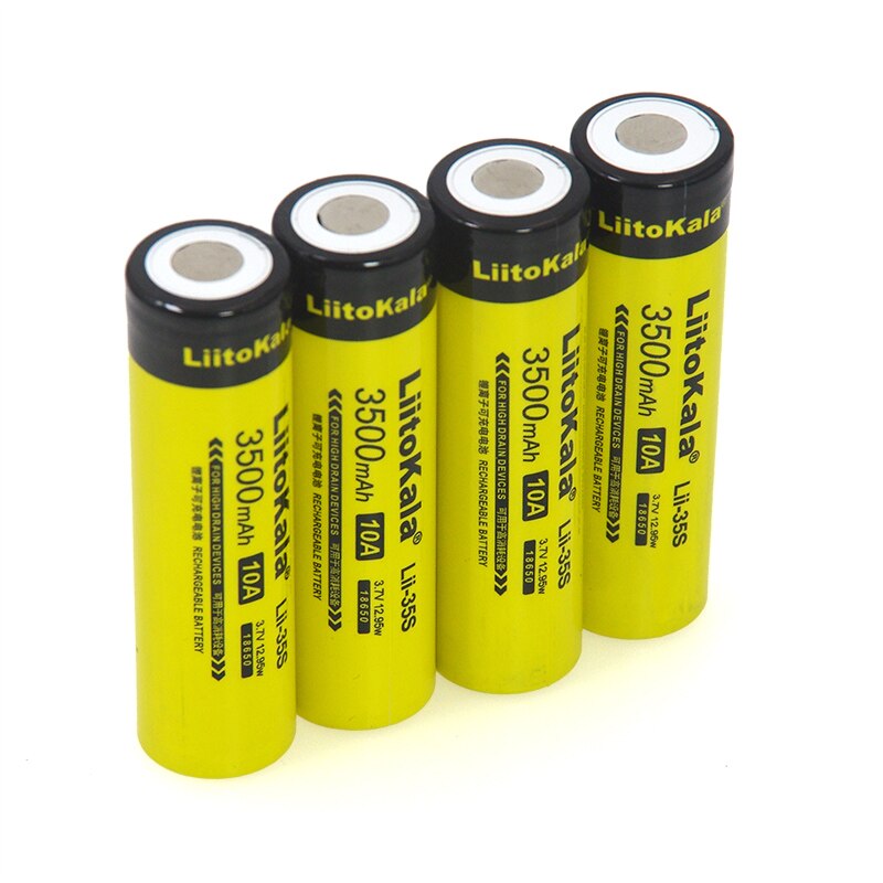 LiitoKala 18650 Battery Lii-35S 3.7V Li-ion 3500mAh 10A discharge Power battery For high drain devices