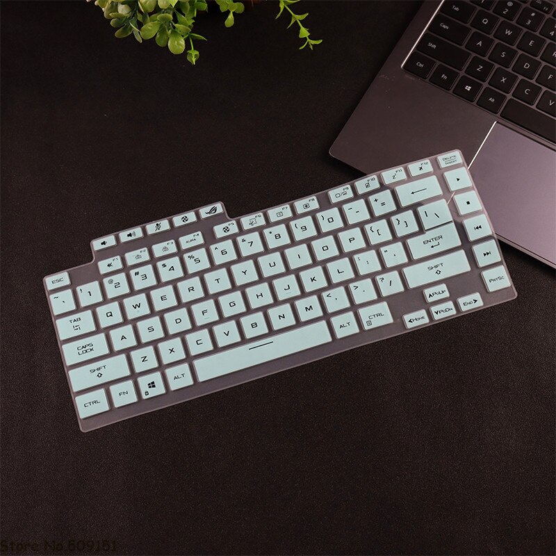 For ASUS ROG Strix G15 G513 G513X G513Q G513QR G513QM G513QY 15 15.6 inch Silicone Laptop Keyboard Cover Protector Skin Case: Skyblue
