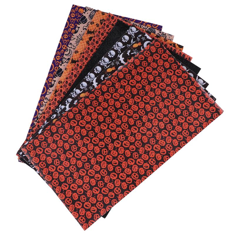 8Pcs Halloween Leer Vel Materiaal Oorbel Maken Vel Leer Stof