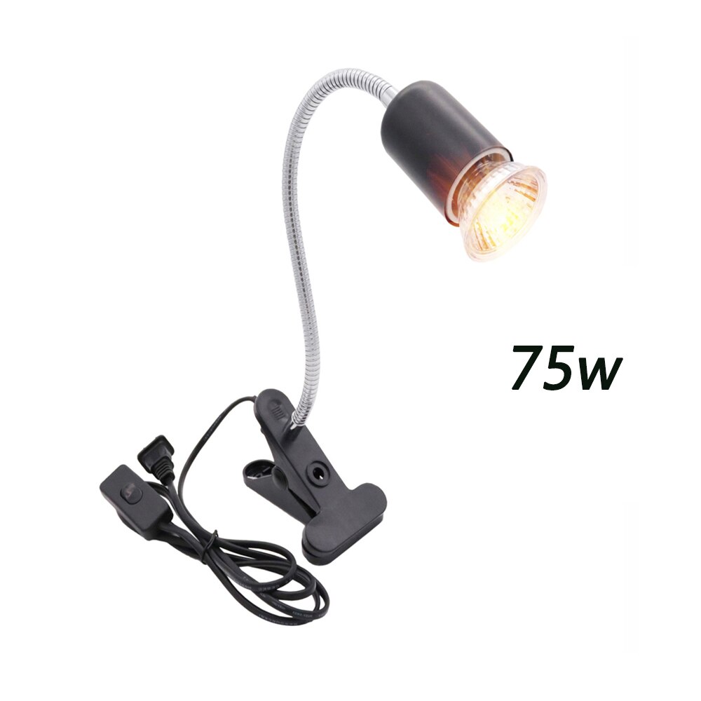 Uva/Uvb E27 Reptiel Aquarium Warmte Lamp Clip-On Lamp Verstel Houder Schildpadden Koesteren Uv Verwarming Lamp kit Voor Hagedis Schildpad: Oranje