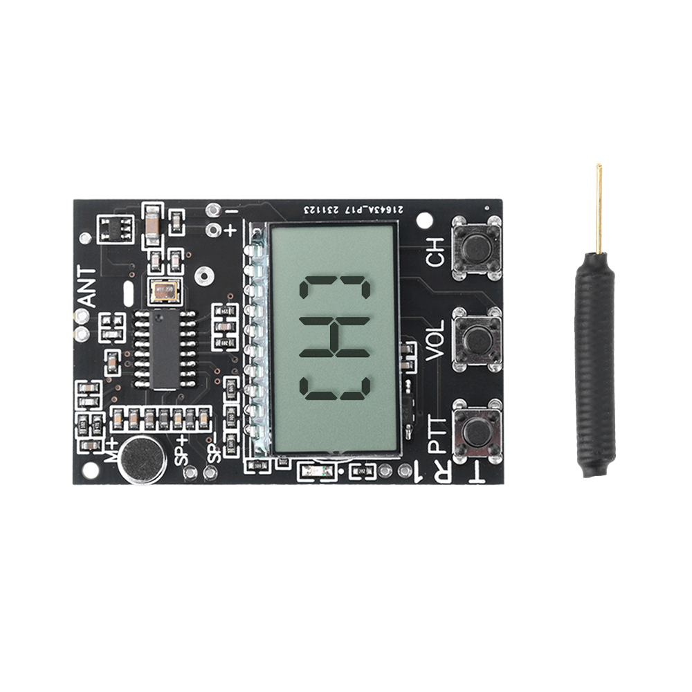 Fm Walkie Talkie Printplaat Transceiver All-In-One Module Fm Zender Ontvanger Module 7 Frequentie 27-480Mhz DC3.3-6V