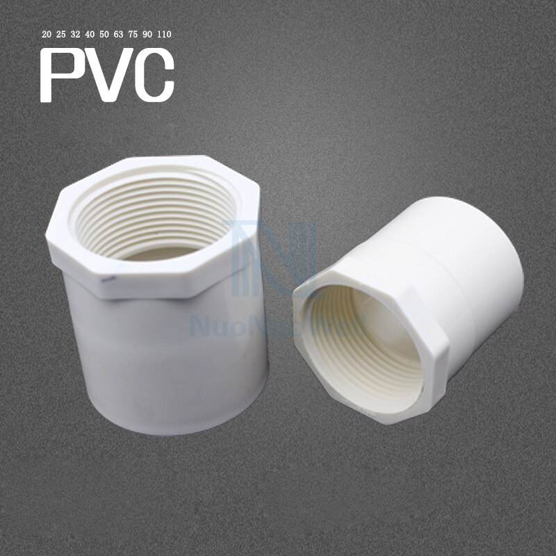 Nuonuowell uttag x invändig gänga lika dia. bsp rak adapter pvc-koppling vattenrörskopplingar slangreparation 2 st-pack