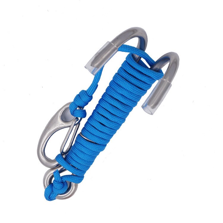 Scuba Diving Double Dual Stainless Steel Reef Drift Hook with Line and clips Hook for Current Dive Underwater