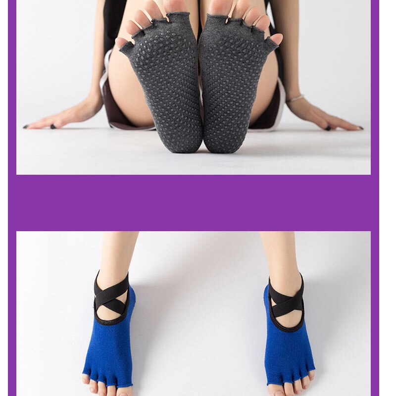 Vrouwen Bandage Yoga Sokken Anti-Slip Quick-Droog Demping Pilates Ballet Sokken Goede Grip Voor Mannen & Vrouwen katoenen Sokken