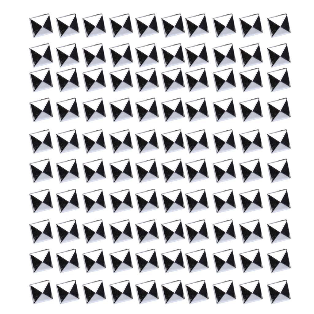 100x 12mm metall pyramidnitar dekorativa nitar gotisk topp