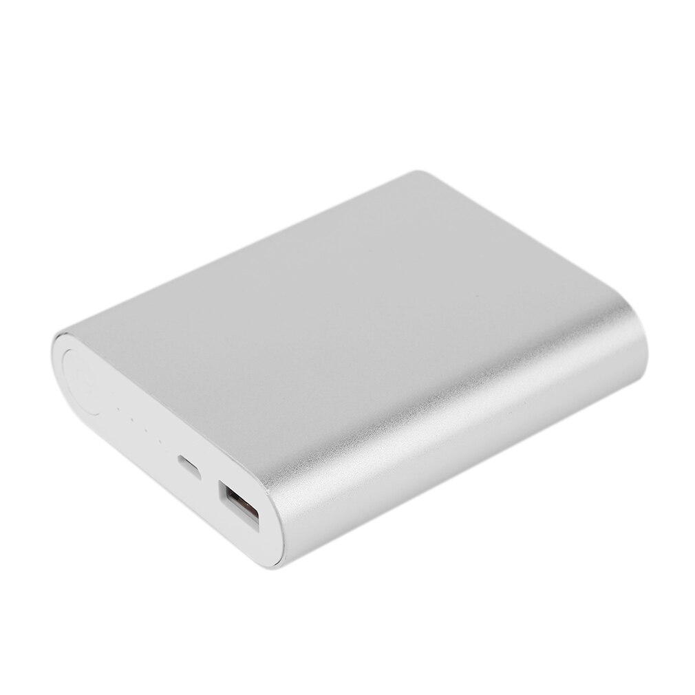 10400mAh DIY Power Bank 4*18650 Battery Box Case Kit Universal USB External Backup Battery Charger Powerbank: Silver