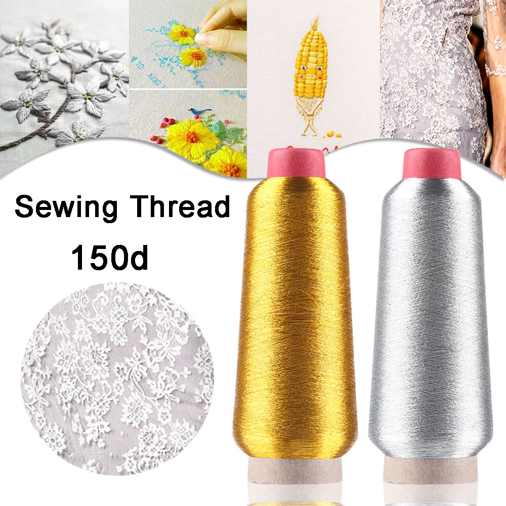 Gold/Silver Embroidery Threads Computer Cross-stitch Thread 3000M Sewing Thread Line Textile Metallic Yarn Woven Line