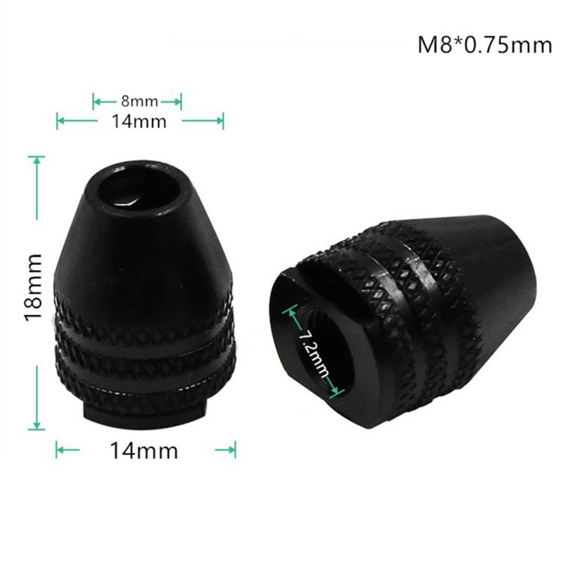 Mandrino autoserrante Mini trapano a cambio rapido mandrino 0.3-3.2mm cacciavite adattatore per avvitatore a percussione pinze per trapano elettrico: 03