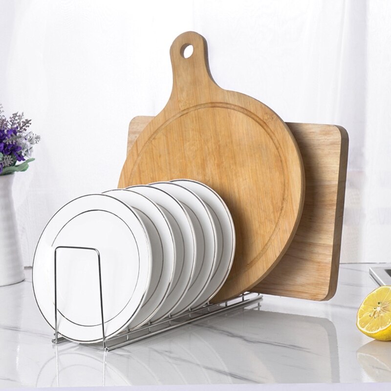Kitchen Organizer Stainless Steel Dish Bowl Rack Drying Shelf Utensil Cutlery Drainer Storage Holder