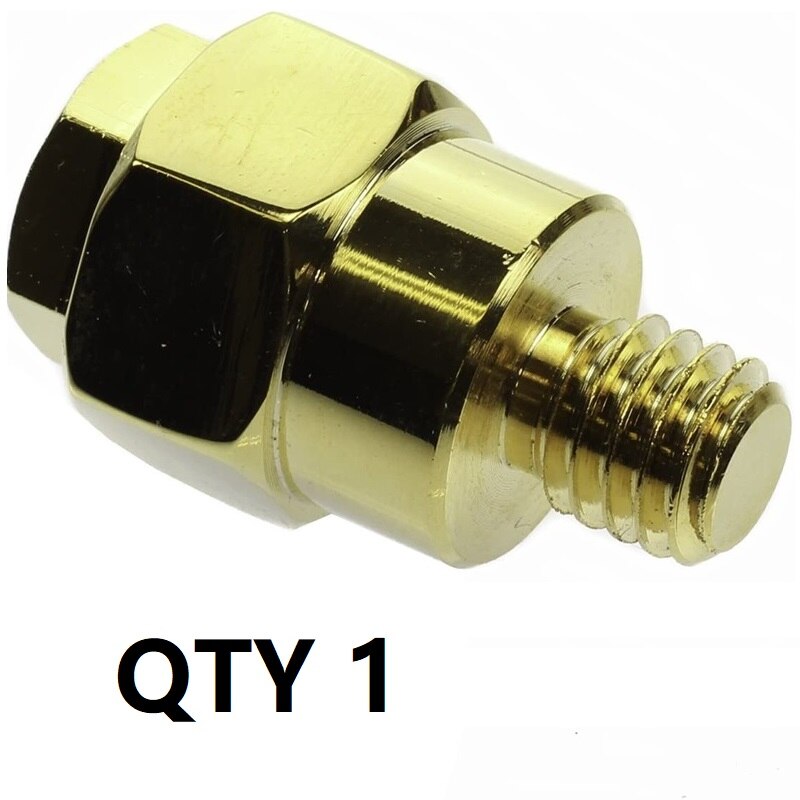 Latón chapado en oro macizo para Terminal adaptador de batería de poste lateral GM, Terminal positivo o negativo: Descolorido