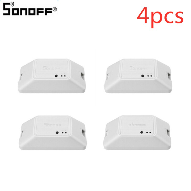 1/2/3/5/10/PCS Sonoff Basic R3 WIFI bricolage intelligent 433Mhz RF commutateur de commande sans fil commutateur à distance domotique travail avec Google: 4pcs