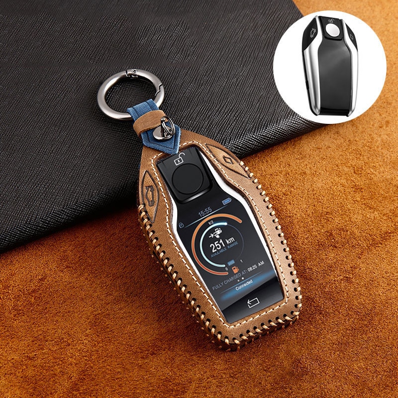 Leather Car Fully Key Case LED Key Cover Case for BMW 5 7 series G11 G12 G30 G31 G32 i8 I12 I15 G01 X3 G02 X4 G05 X5 G07 X7