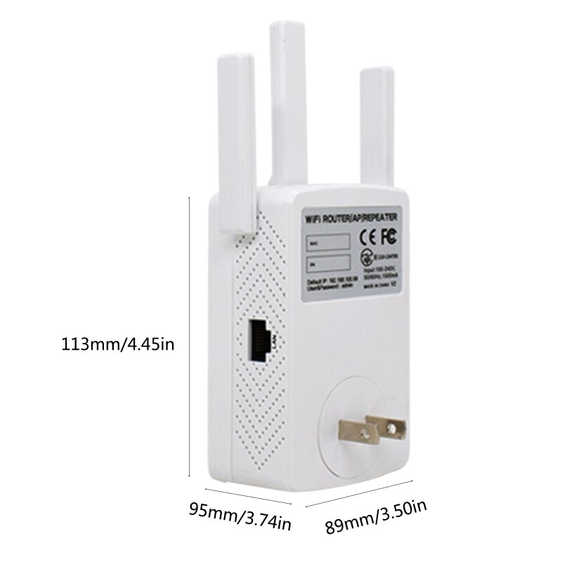 Dual-Band 1200M 2.4GHZ 5GHZ Signal Repeater WiFi Extender Wireless Network R66F