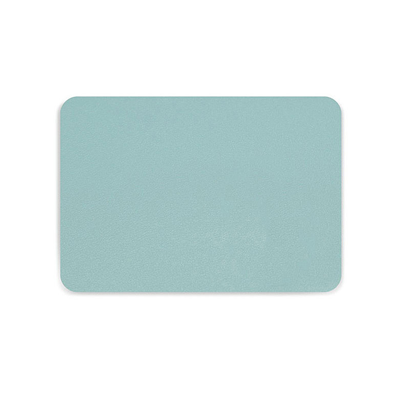 Simple Solid Color PU Leather Mouse Mat Anti-slip Waterproof 25*21cm Mouse Pad School Supplies Office Accessories: SKY BLUE
