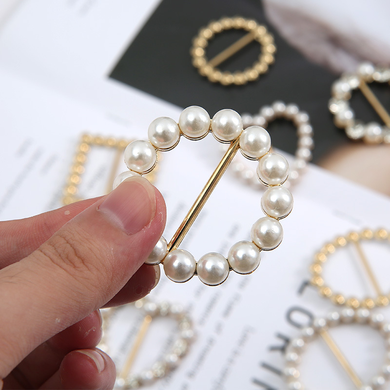 Anneau en métal bouton de taille écharpe bouton ourlet d'angle taille broches nouées femmes T-shirt boucle fixe fille décor accessoires