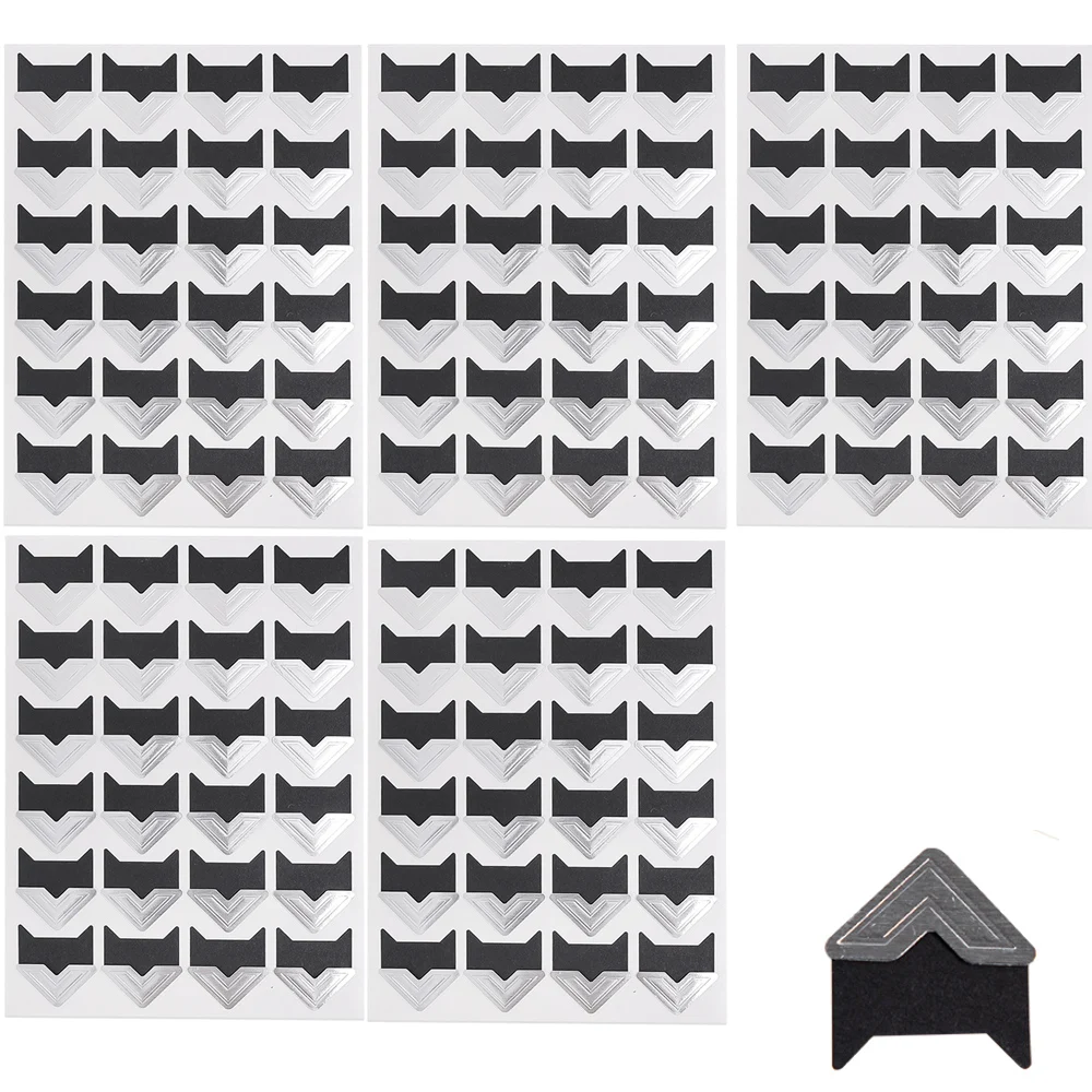 Lots Corner Stickers Album Vintage Corner Kraft Paper Stickers Self Adhered DIY Handwork Frame Photo Gold Silver Decoration: Blue