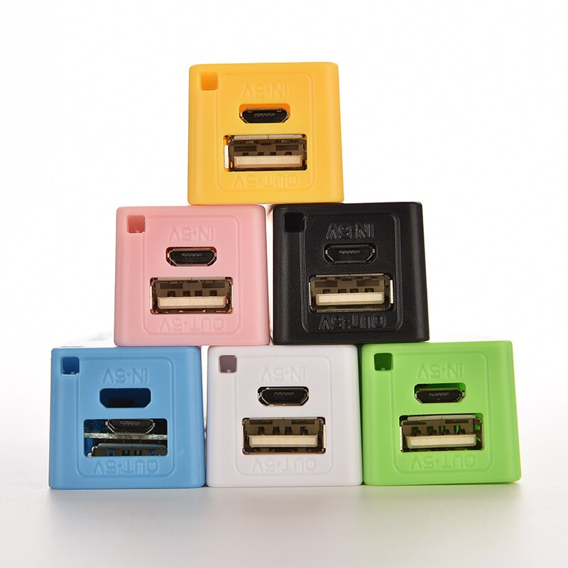 1PC Plastic Power Bank Box 18650 5V 1A External Battery Pack Charger Case for Mobile Phone Tablets Backup Power 6 Colors