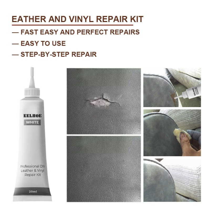 Avanceret læderreparation gel autostol hjem læder komplementær farve reparationspasta 20ml ingen skadelig kemikalie