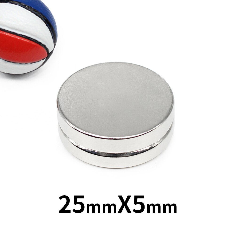 1/2/5/10/15/20PCS 25x5 mm Disc Strong Powerful Magnets N35 Bulk Round Search Magnet 25x5mm Permanent Neodymium Magnet 25*5