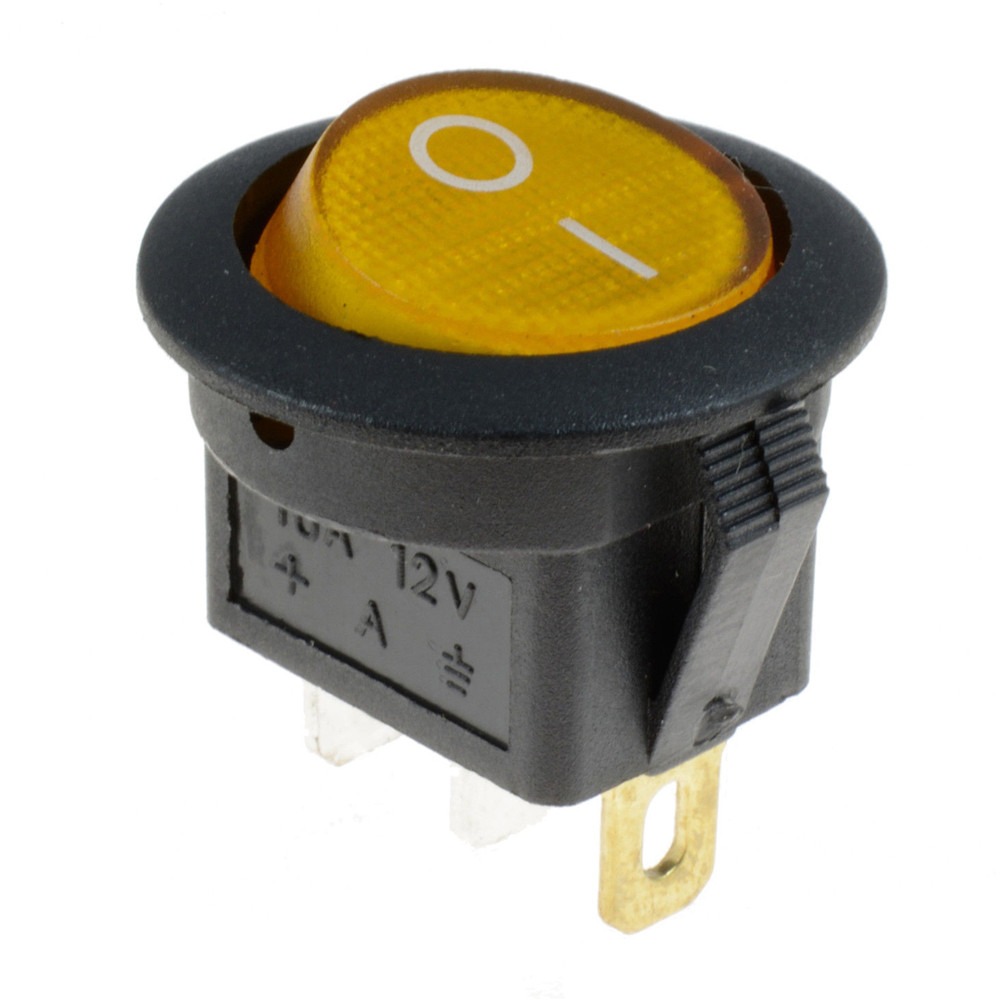 2 Pin 20mm ON/OFF Round Boat Rocker Switch Mini Waterproof Cap LED illuminated Car Dashboard Dash Boat Van 12V