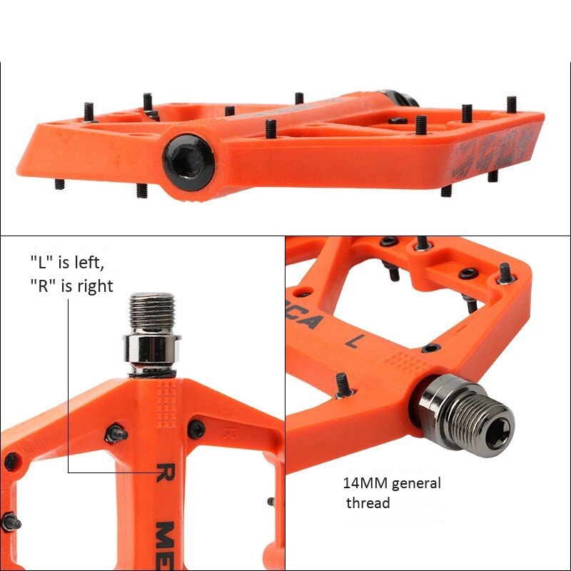MEROCA-pedales planos ultraligeros para bicicleta de montaña, antideslizantes, accesorios para bicicleta de carretera