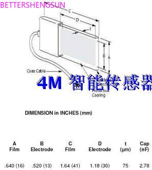 PVDF piezoelectric film vibration sensor SDT1-028K pickup