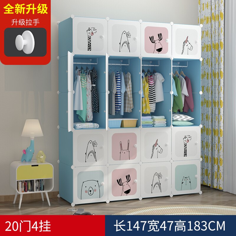 Louis armoires pour enfants simple tissu net rouge bébé location chambre avec bébé armoire assemblage multi-fonctionnel stockage