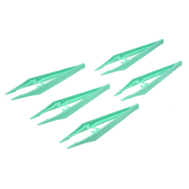 100 stuks gemengde houten knopen voor knutselen, knopen beschilderen, ronde knopen & 5 stuks 12cm plastic clip pincetten voor het voeren van reptielen