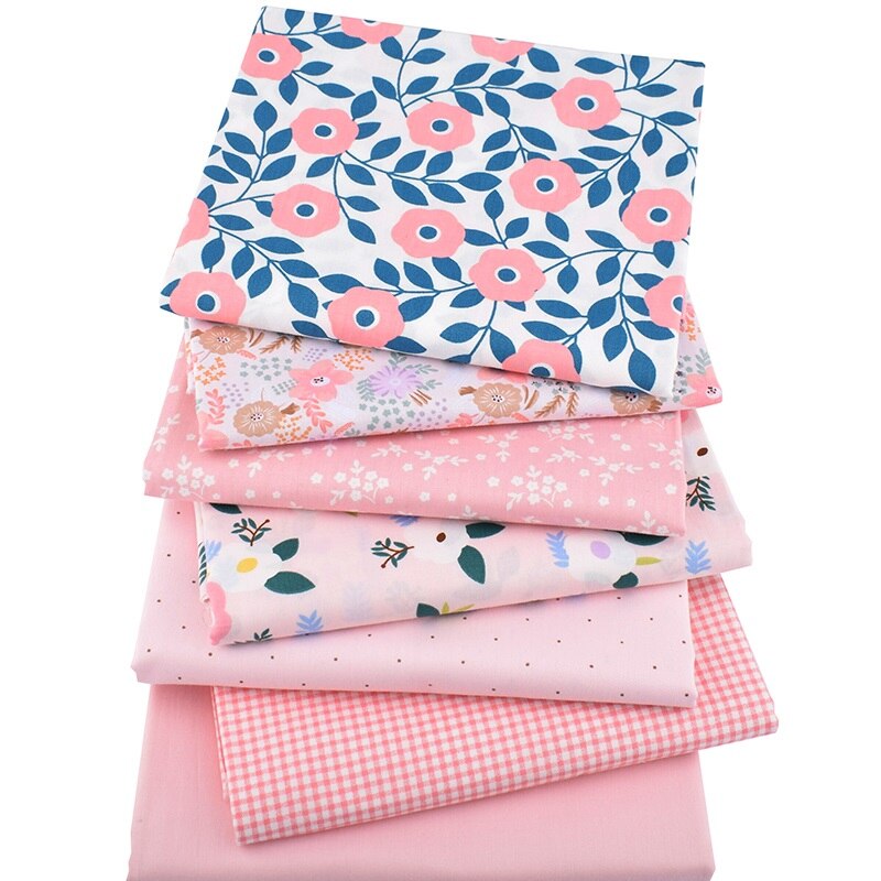 Cotton Fabric Printed Cloth Sewing Quilting Fabrics for Patchwork Needlework DIY 50 pieces of geometr Handmade Material