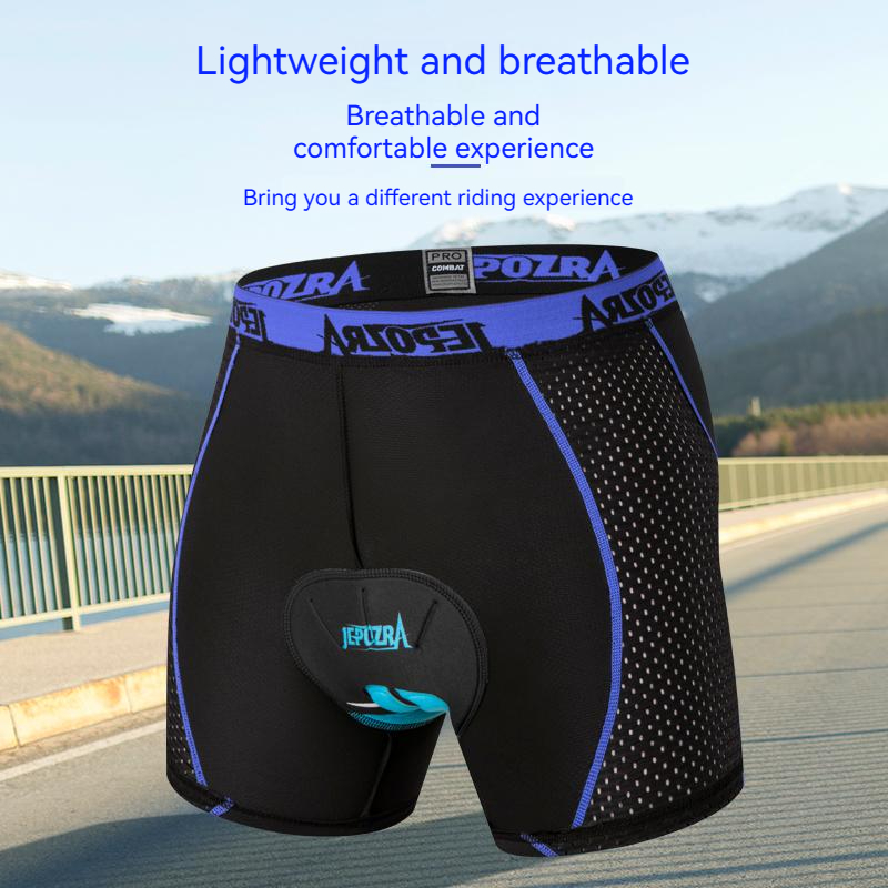 JEPOZRA pantalones cortos de ciclismo para hombre, Shorts de malla transpirable con almohadilla de Gel 5D, a prueba de golpes, para bicicleta de montaña