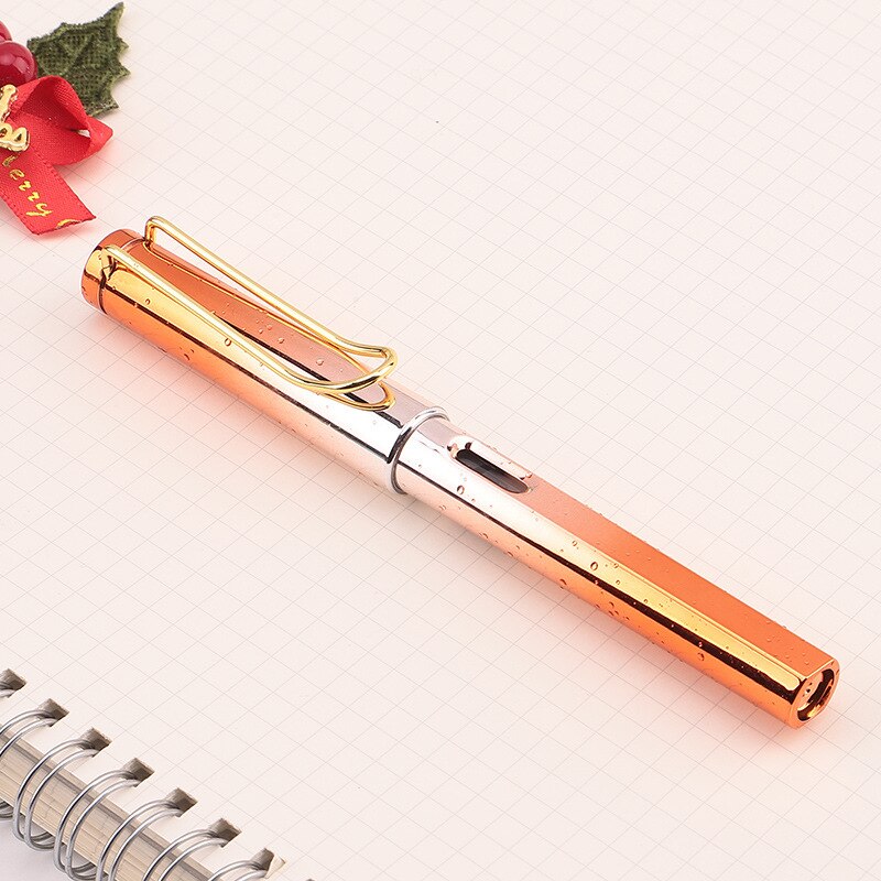 0.5/0.38mm Luxury Ink Sac Fountain Pens Refillable Calligraph Ink Pen for Kids Students Writing School Supplies Stationery: B / 0.5mm