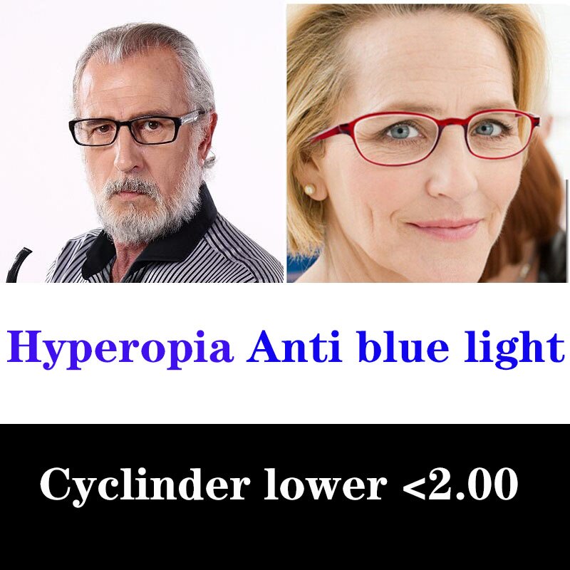 Cubojue 1.56 1.61 1.67 indeks harpiks linse asfæriske reseptbelagte linser til nærsynthet/lesebriller anti blått lys: Lav cyl lesing / 1.61