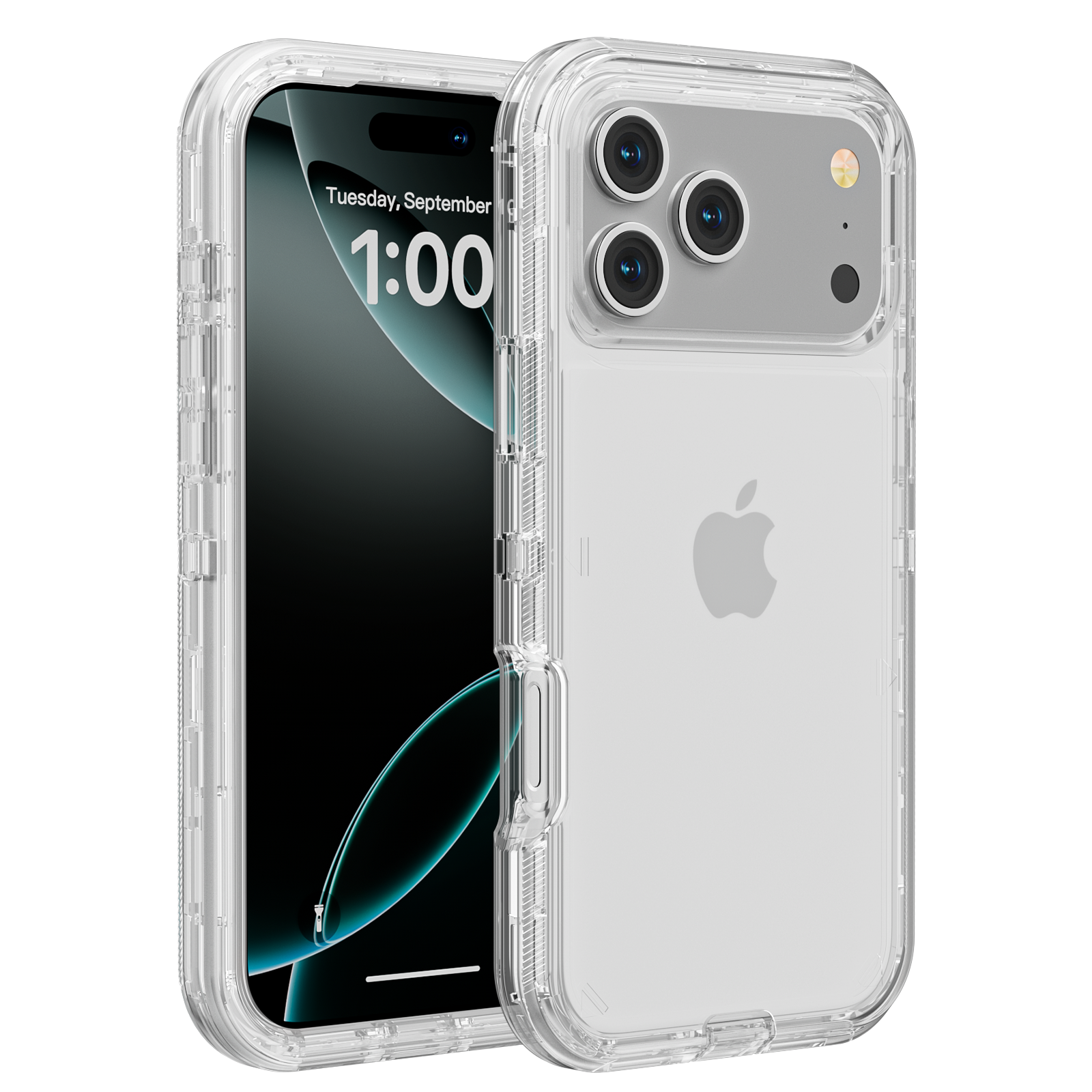 Transparant hoesje voor iPhone 17 Pro Max 17 Air 17 Pro Volledige 3-in-1 Schokbestendig Heavy Duty Anti-kras Robuuste Clear Cover Funda: Blauw / iPhone17