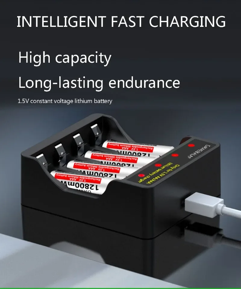 AA AAA rechargeable battery 1.5V lithium-ion battery remote For Mouse Flashlight Fan Game Machine electric toy battery