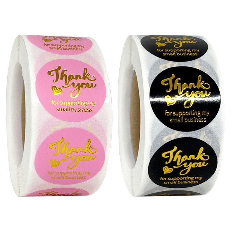 500pcs Thank You for Supporting My Small Business Adhesive Stickers Seal Label D08F