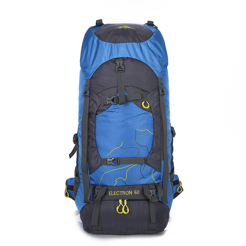 60L Waterproof Climbing Hiking Camping Backpack Women&amp;Men Pack Mountain Rucksack Outdoor Sport Tourism Travel Bags: Blue Color