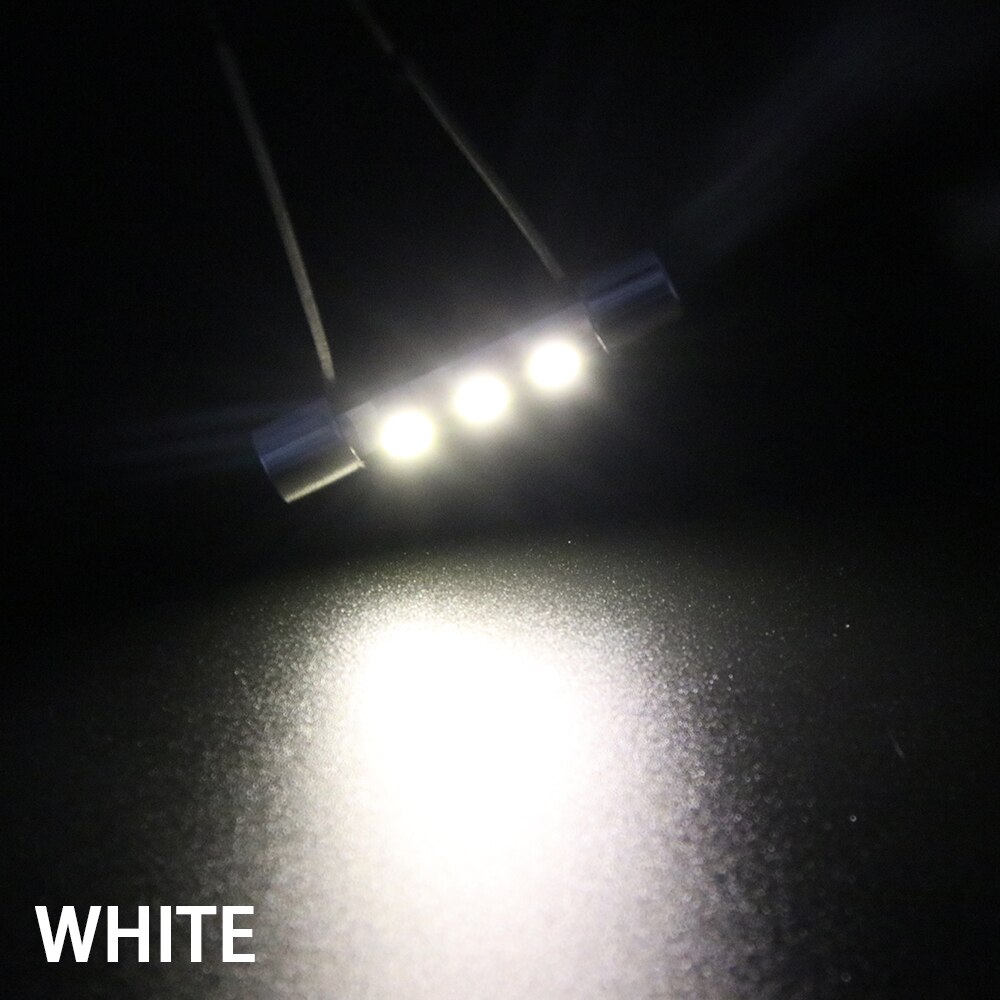 10X AC8V Voiture Feston 29mm 31mm Style LUMIÈRE LED Remplacer À Incandescence Lampe Fusible Ampoules 8V250mA S'adapte Vintage Stéréo Récepteurs Audio: WHITE / 31mm