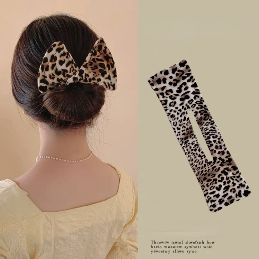 Multicolor Deft Bun Print Headband Hairpin for Women Girl Cloth Hair Circle Bun Maker Ponytail Holder Hair Accessories 1pcs: Antique Copper Plated