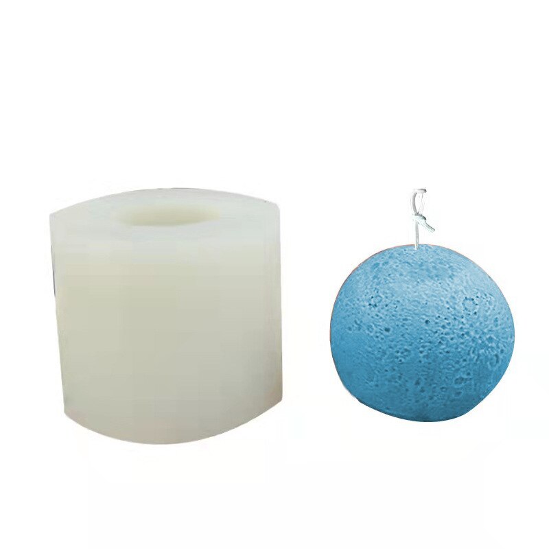 Creatieve Ruimte Planeet Kaars Siliconen Mal Diy Sferische Maan Aromatherapie Kaars Gips Cake Decoratie Mold Kaars Maken