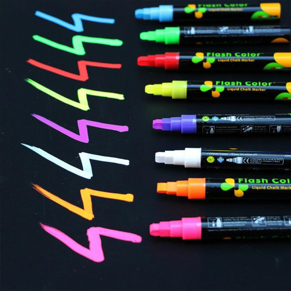 1PC Flash Color Erasable Highlighter For Fluorescent Plate Pens Liquid Chalk Marker Stationery