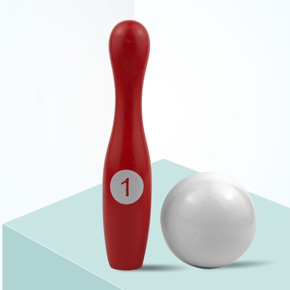 1 set bowlingleksak kit barn praktisk intellektuell utveckling leksaker roliga småbarn bowling leksak tidig pedagogisk bowling leksak set f