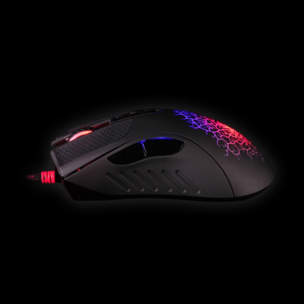 Voor Bloody A90 Usb Bedrade Gaming Muis 4000Dpi 8 Knoppen Sensor Optische Kleurrijke Glare Gamer Muizen Voor Pc Laptop mechanische Muis