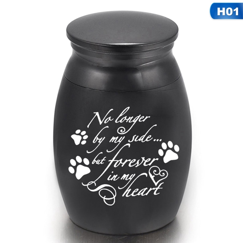 Urna de acero inoxidable para cenizas humanas, caseta para cremación de perros, sin deformación, funerario, pájaros, gatos, contenedor para mascotas, recuerdo: H01