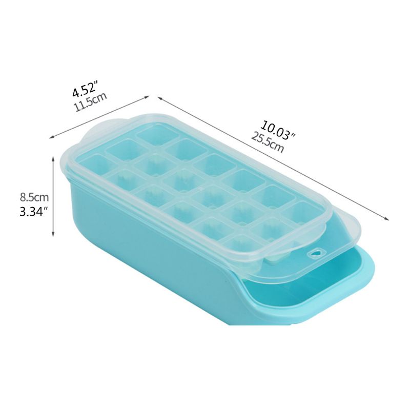Silicone Ice Cube Trays with Lids Easy Release Flexible BPA Free Stackable Home GXMA