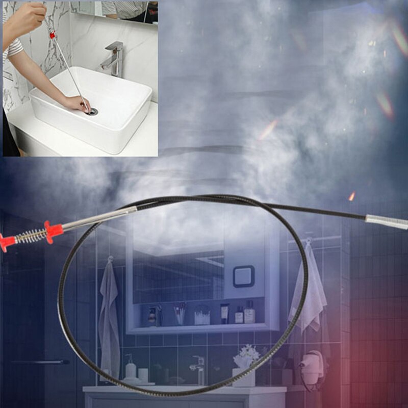 160cm rörmuddringsverktyg dräneringsorm avloppsrengöringspinnar täppborttagningsmedel rengöringsverktyg hushåll för kök (85cm finns)