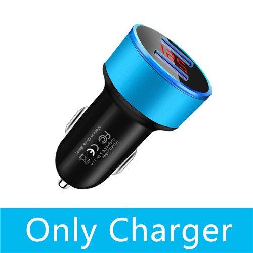 BSLIUFANG podwójna ładowarka USB szybkie ładowanie 3.0 dla adaptera telefonu dla Huawei Mate 30 Tablet telefon komórkowy ładowarka samochodowa szybka ładowarka: Blue charger only