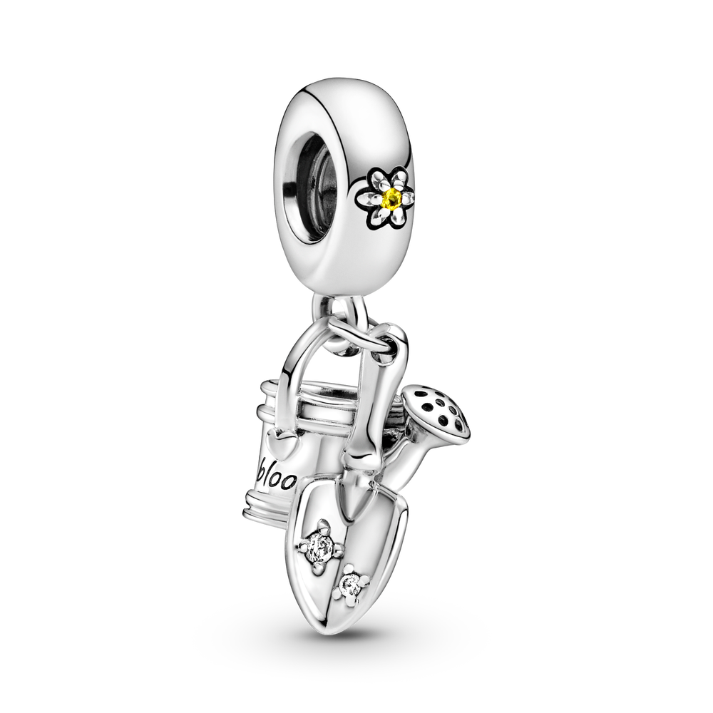 2021 novo real 925 pingente de prata esterlina rega pode/flor pá charme adequado para pulseira moda jóias