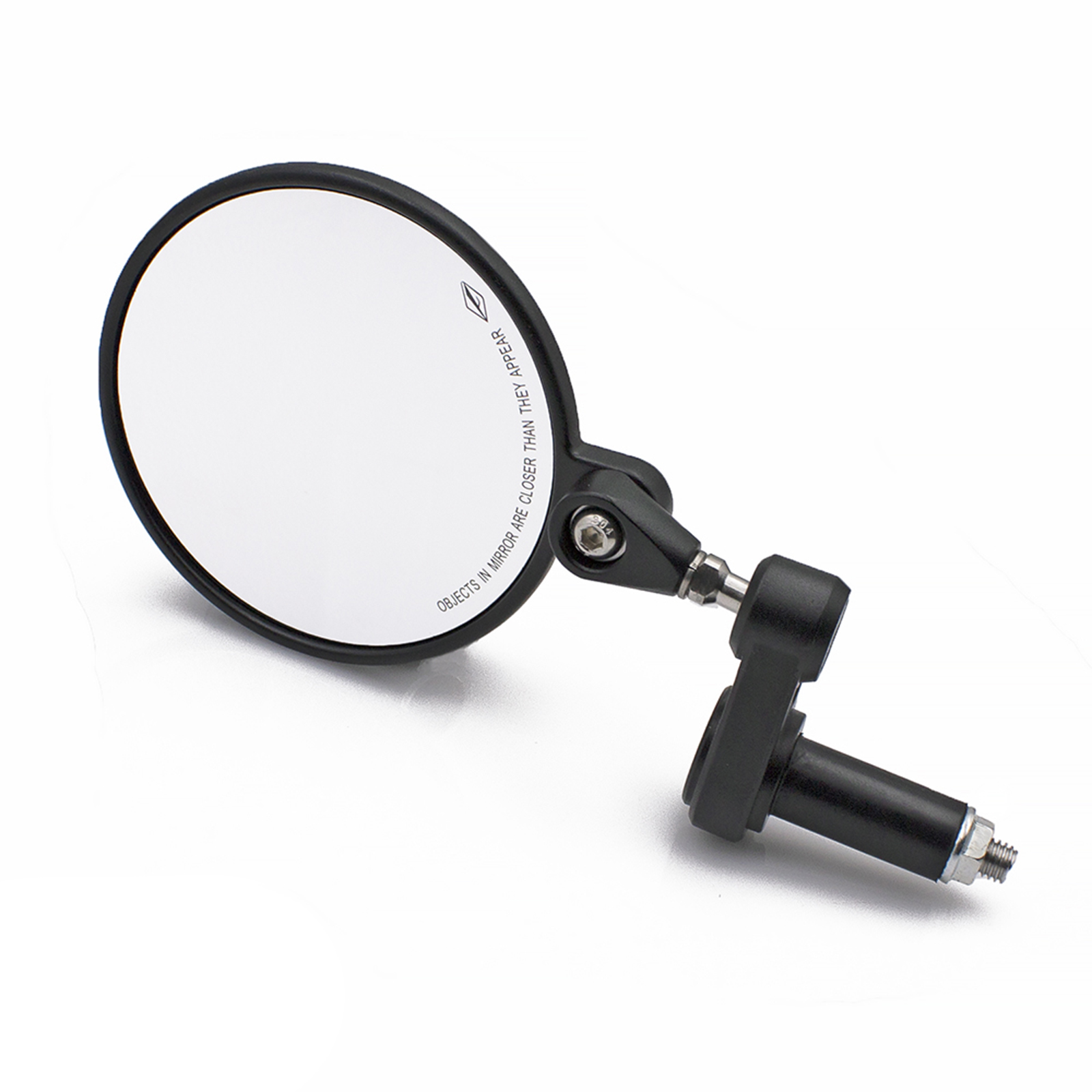 Universele 7/8 "Motorfiets Zwarte Ronde Handgreep Spiegel Aluminium Zwart Opvouwbare Handgreep Uiteinde Achteruitkijkspiegels