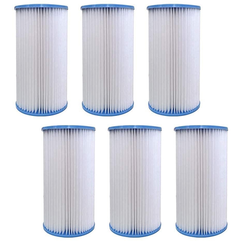 Cartucho de filtro de repuesto tipo a, Compatible con piscinas INTEX, para 29000, paquete de 6: Default Title