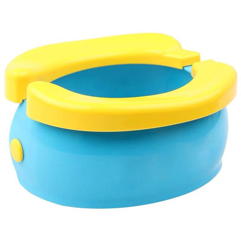 Travel Portable Baby Infant Toilet Chamber Pots Foldaway Kids Boy And Girl Potty Rings Multifunctional Environmentally: Blue